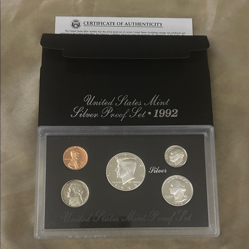 1992 United States Mint Silver Proof Set